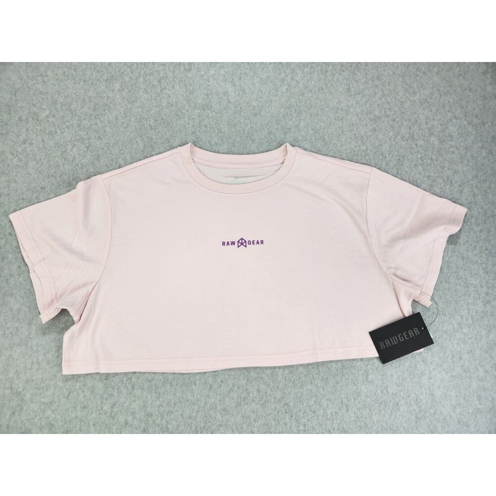NWT Rawgear Powder Pink Crop Top T-shirt Size Small‎ L/XL - Look Great W/ Jeans!